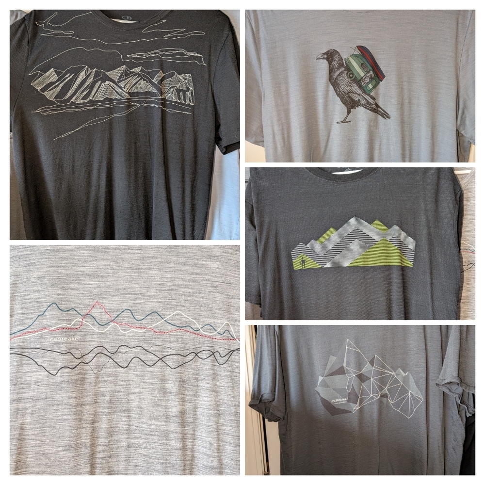 Icebreaker Tshirts (5) Large